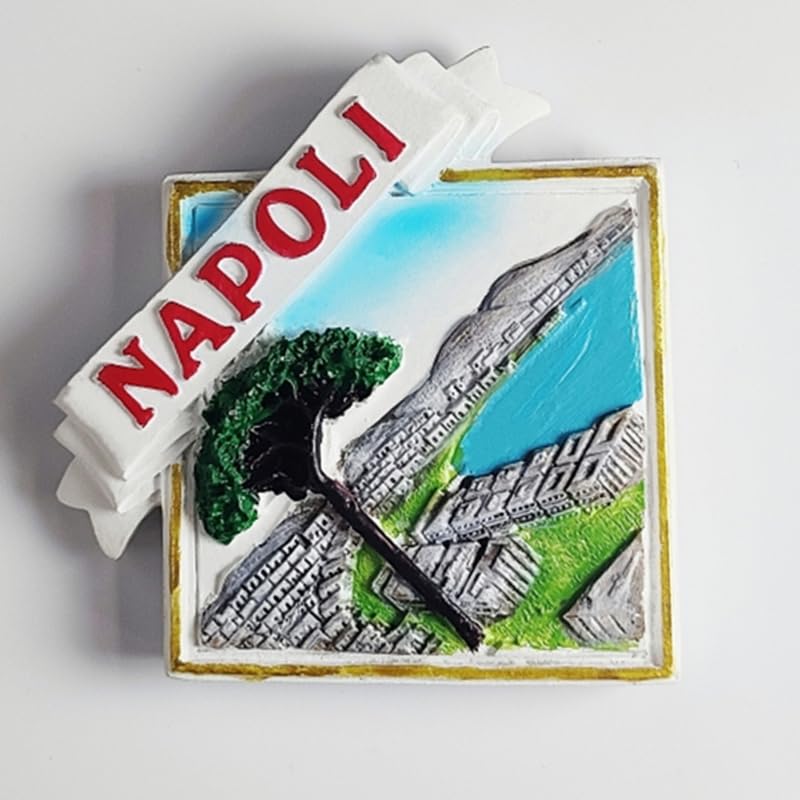 Imán decorativo para nevera Napoli Italy 3D miniatura 2
