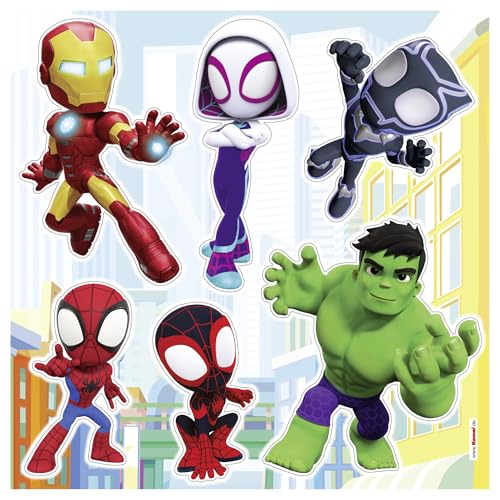 Spidey and His Amazing Friends on Adventures Sticker mural autocollant 33 x 33 cm