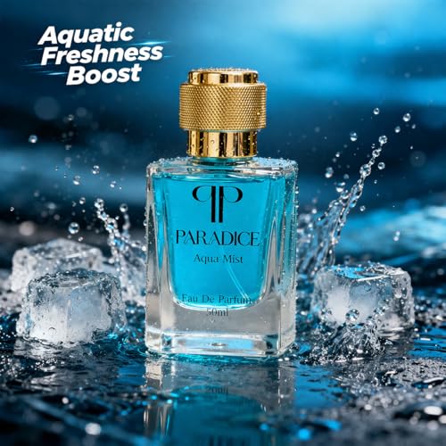 Image of PARADICE Aqua Mist Eau De Parfum 50ml | Long Lasting Perfume for men | Fresh Aquatic Fragrance | Post Workout Fresh Scent |Unisex Perfume for Gym, Dance & Daily Use