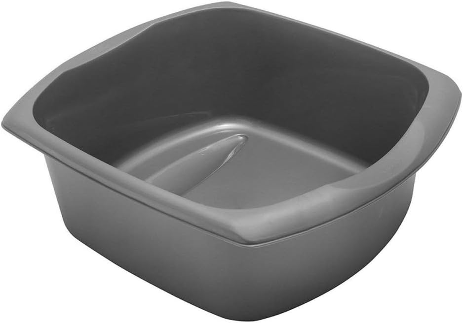 Addis Rectangular Washing up Bowl, Metallic, Large, 9.5 Litre