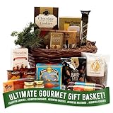Gift Basket Village - Meat and Cheese Basket, Charcuterie Food, Sausage, Summer Sausage, and Cheese Selection for Christmas - Large, 10 Pounds - Gourmet Cheese, Meat, Cheese and More - Pack of 1
