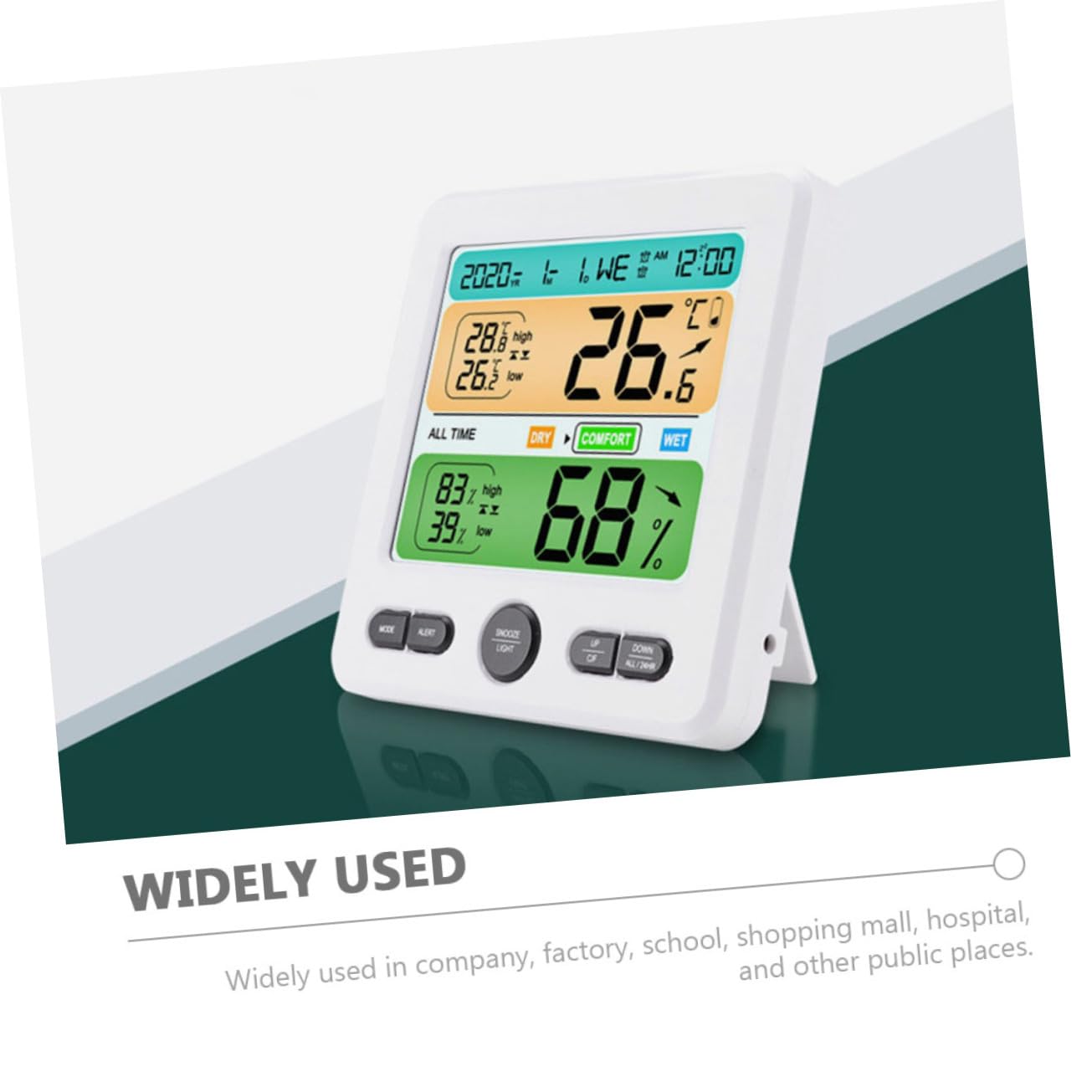 Hemobllo Igrometro Termometro Digitale Multifunzione Display per Interni Case Ufficio Serra Misuratore di Umidità Monitor della Temperatura Indicatore di Temperatura Interna