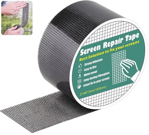 KESI ORNAMENTS Black Net Tape Window Screen Repair Kit Tape for Window Screen and Screen Door Tears Holes 3-Layer Strong Adhesive & Waterproof Fiberglass Covering Mesh Patch Repair for Tears Holes (B0D946JBZV) Amazon Price History, Amazon Price Tracker