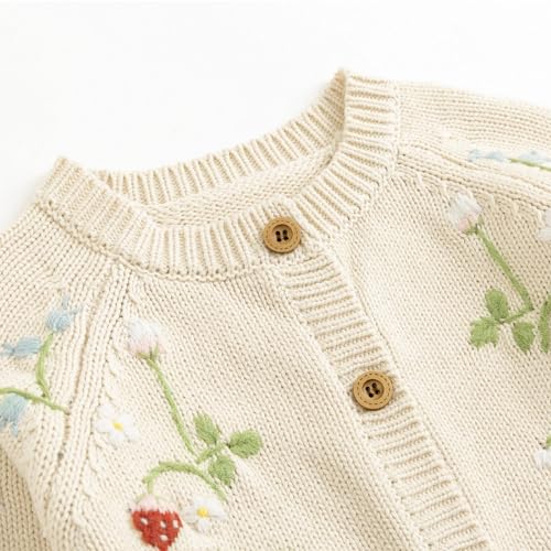 Image of Simplee kids Baby Girl Thin Sweater Solid White Pink Cardigans for Toddler 0-3Years