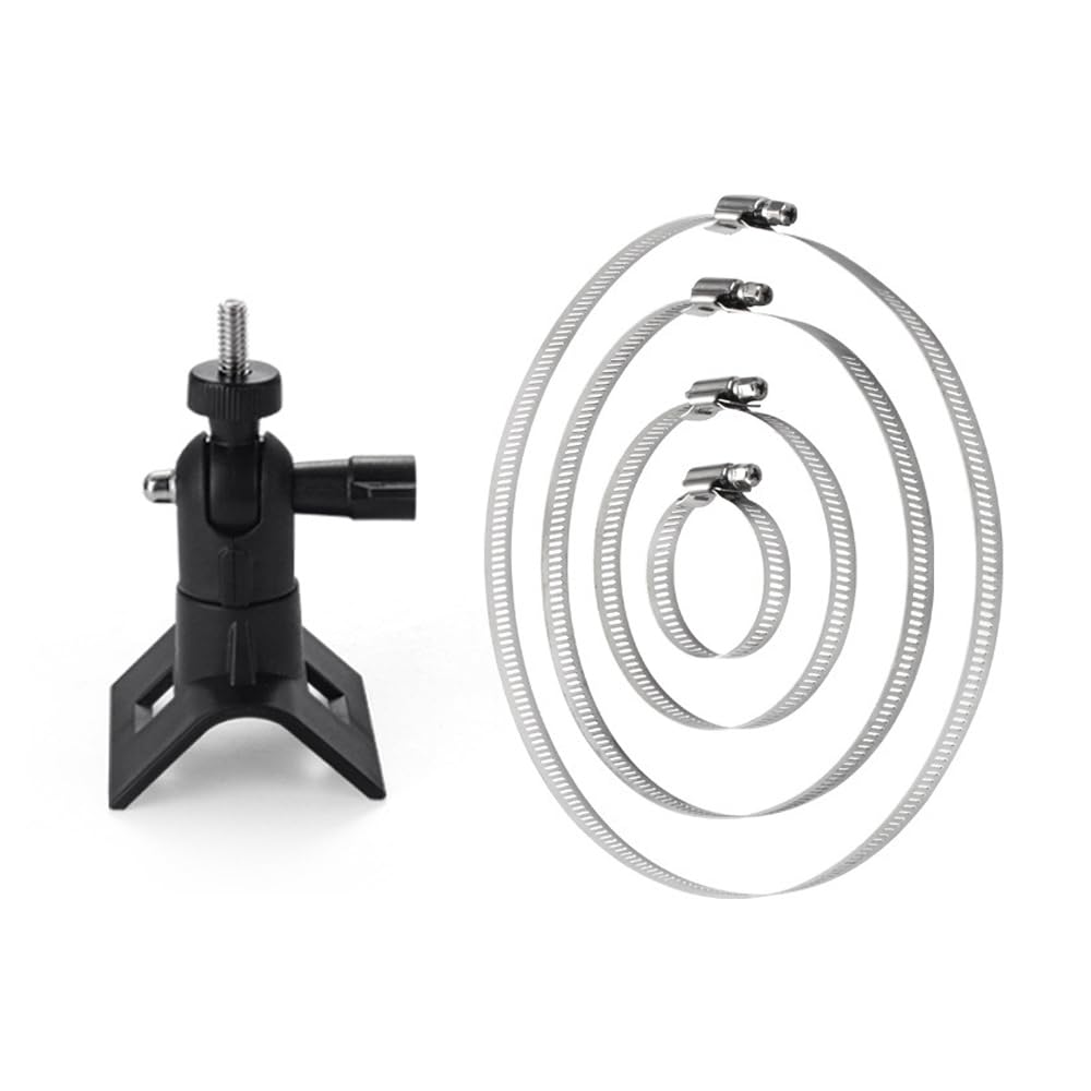 Laroal Camera Pole Mounting Bracket Camera Mount Wall Mount Camera Pole Mount With 4 Adjustable Hose Clamps, Universal Mast Mount