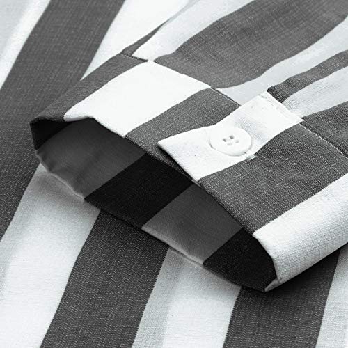 Gestreept herenoverhemd met lange mouwen Modieus Informeel Eenvoudig Dagelijks Trend Comfortabel Persoonlijkheid Knap Outdoor Ademend Shirt - Afbeelding 6