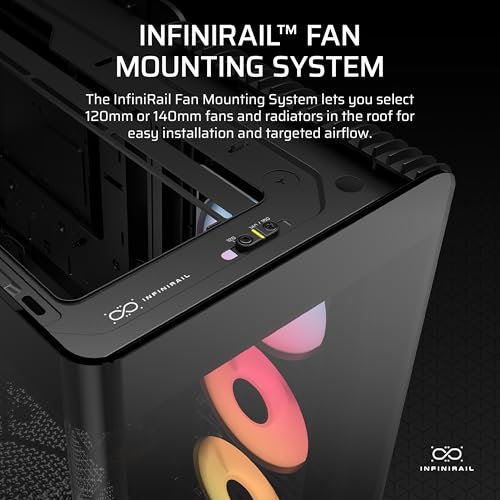 CORSAIR Frame 4500X RS-R ARGB Bundle – Includes 3X RS120R ARGB Fans, 1x RS120 ARGB Fan, 1x Nautilus RS 360 ARGB CPU Cooler – Black - image 8