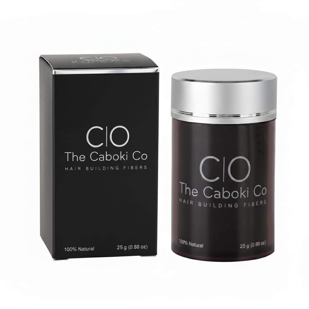 The Caboki Co Hair Building Fibers – Thickening Fibers for Thin & Fine Hair – For Men & Women – Natural-Looking Hair Concealer (Black)