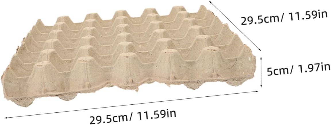 30-count Biodegradable Paper Pulp Egg Tray for Kitchen and Refrigerator Storage Eco-conscious Egg Box for Farm and Household Use Organizer