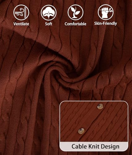 Girls Cardigan Long Sleeve Button Front Sweater Toddler Kids Knit School Uniforms Sweaters with Pockets 3-12 Years