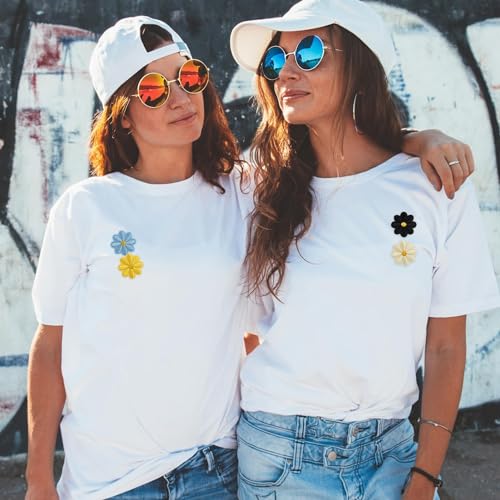 20 Toppe Ricamate da Cucire,Zuroki 4×4cm Toppe da