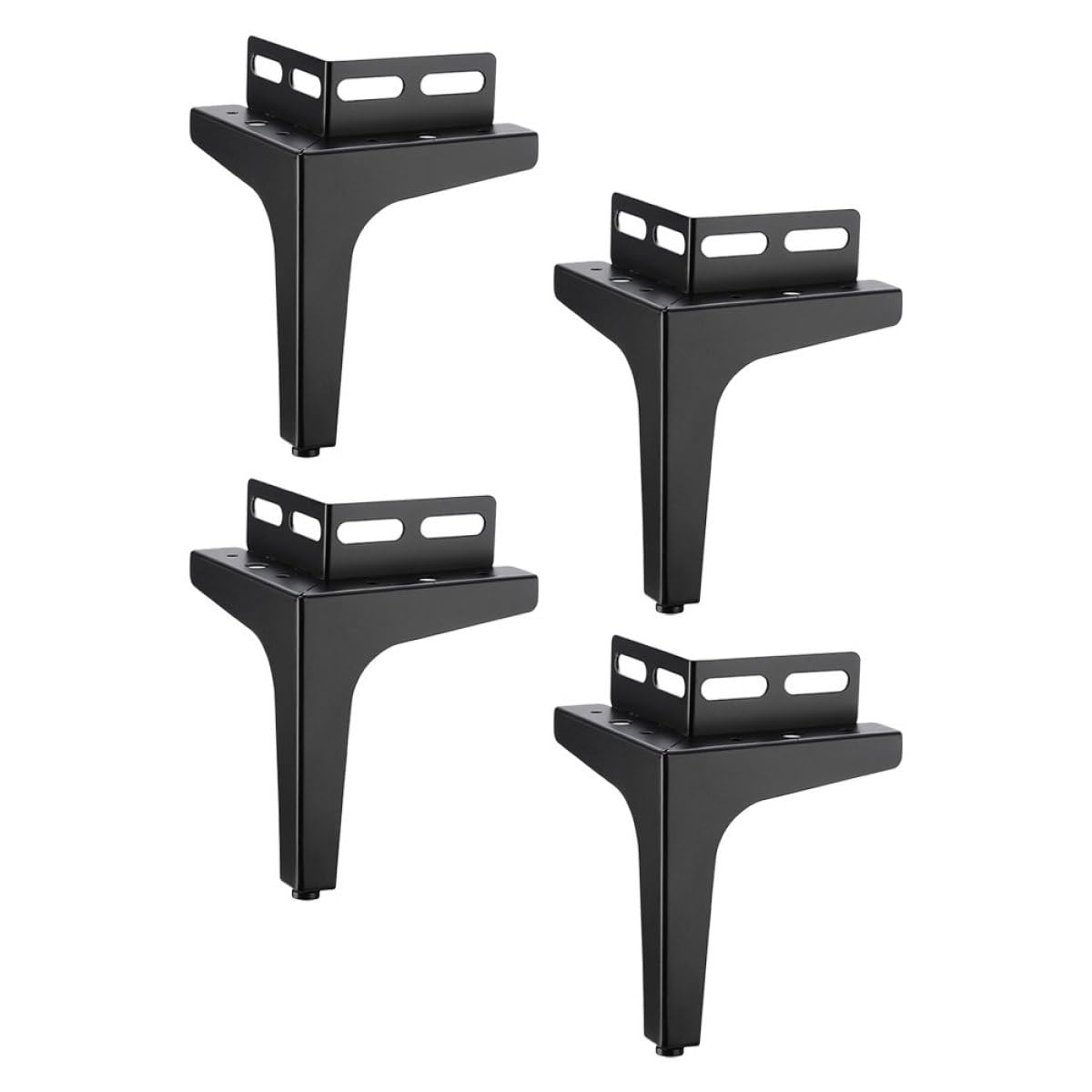 Gambe per Mobili Nero in Laminato a Freddo 4pezzi Piedi per Tavolo e Armadietto Elevata Capacità di Carico e Resistenza a Umidità e, per Domestico