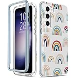 CHIYURI for Samsung Galaxy S23 Plus Case,Military Grade Durable Shockproof Cover with Fashion Designs for Women Girls,Slim Fit Protective Phone Case for Galaxy S23 Plus 6.6' Cute Rainbows