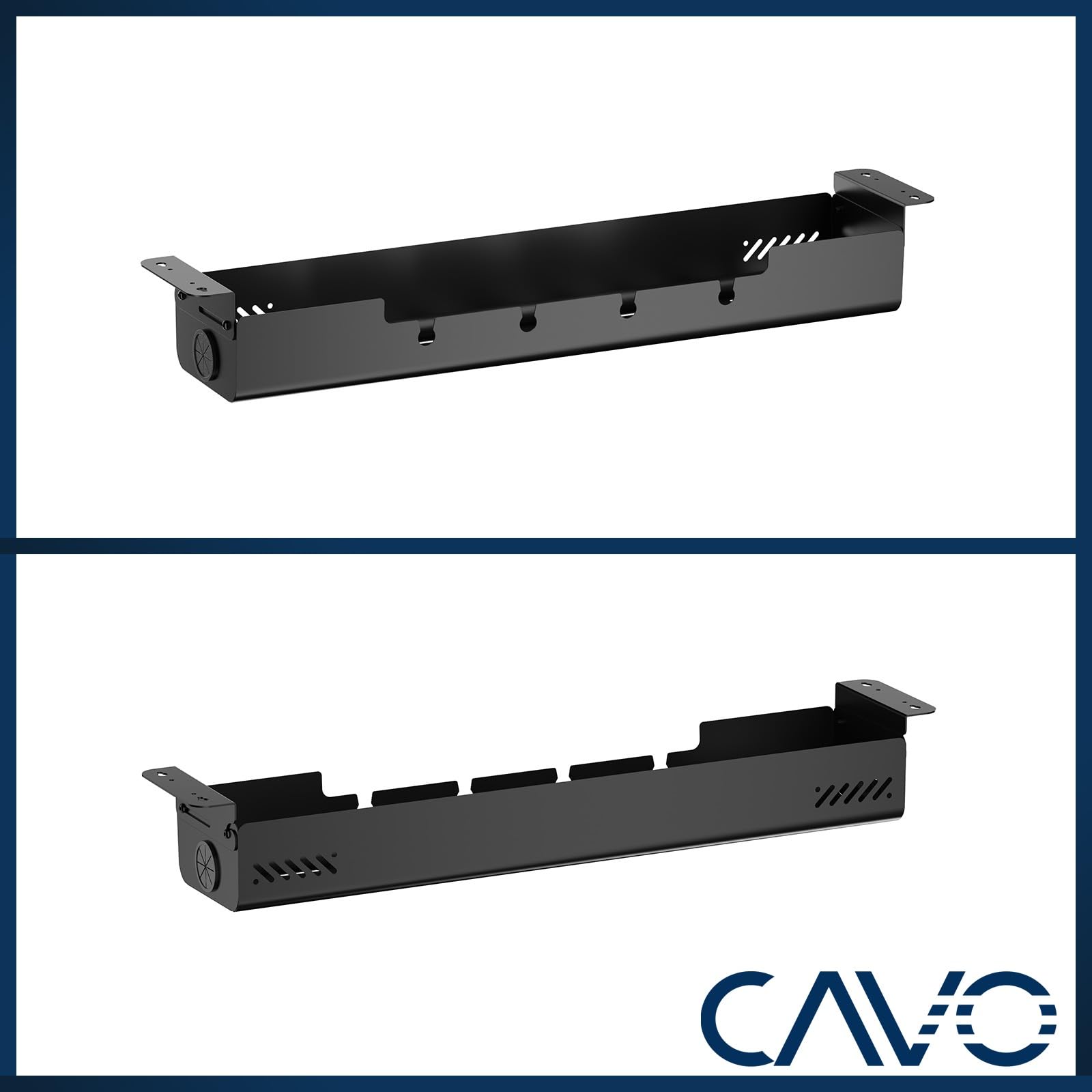Canaleta para Cables CAVO 894 x 167 x 124 mm, Horizontal, Negro Mate, abatible
