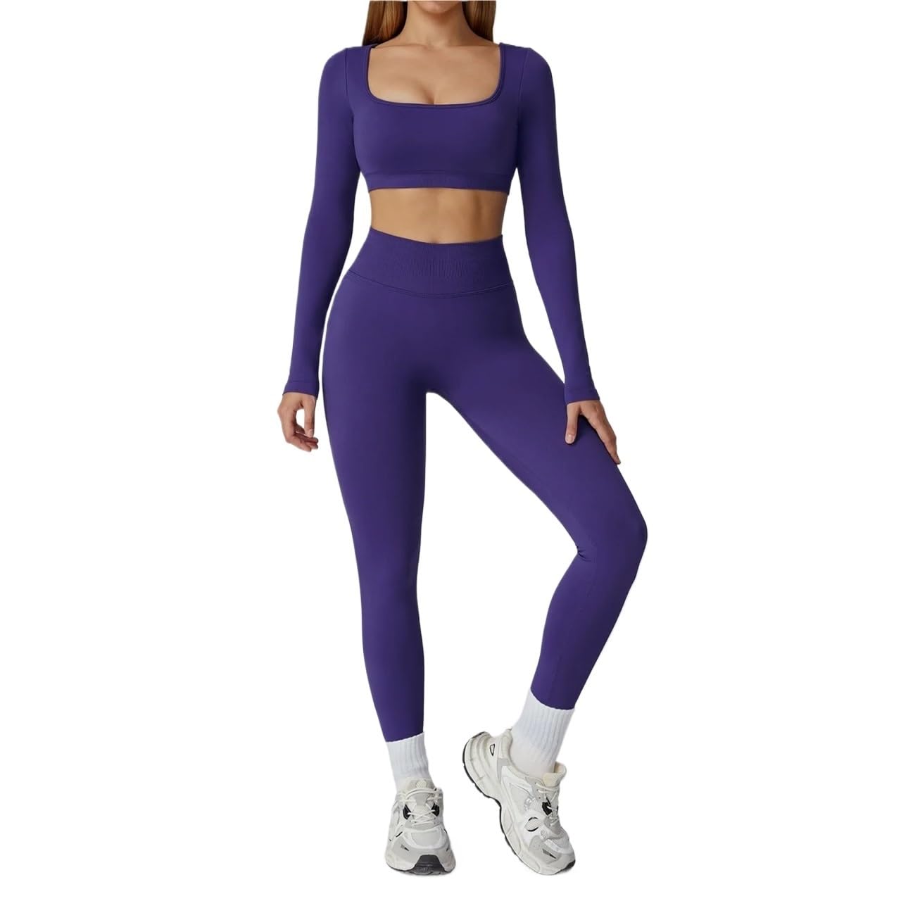 Completo Palestra Donna 2 pezzi set da yoga senza cuciture tute allenamento for palestra tuta donna fitness corsa crop top reggiseno sportivo a vita alta