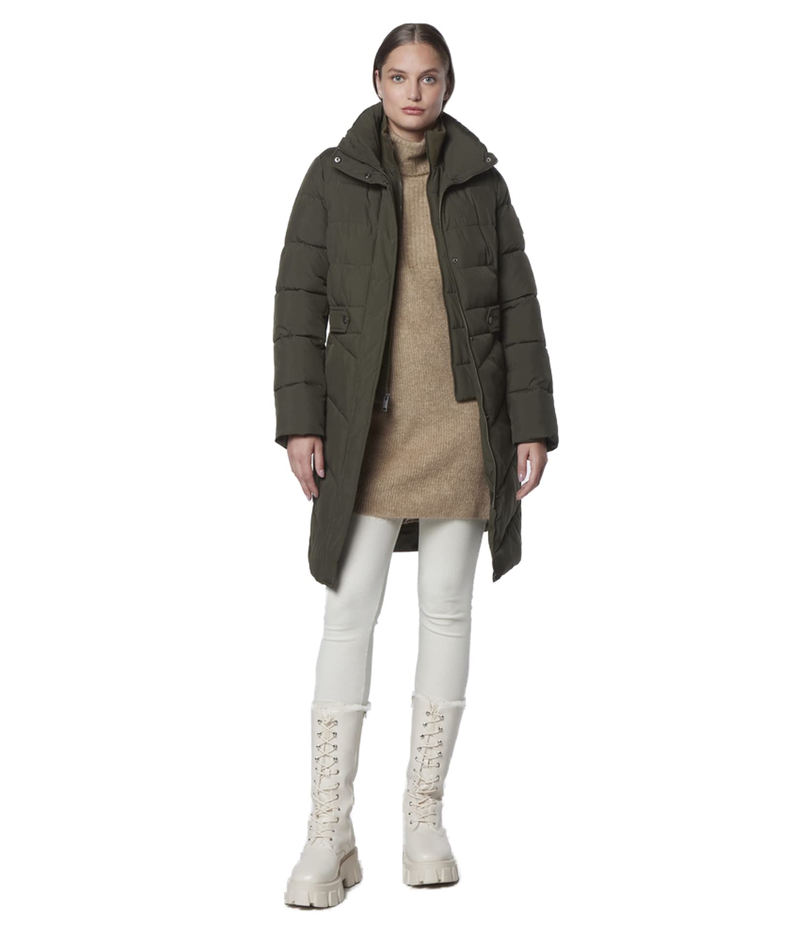 Andrew MarcWomen's Adler Bib Puffer Long Coat
