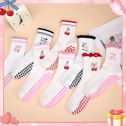 Image of Pilates Grip Yoga Socks for Women Cute Non Slip Socks
