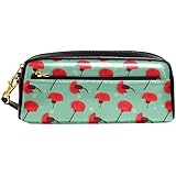 ペンケース カーネーション 花柄 ペンポーチ 筆箱 PUレザー メンズ レディース 学生 小物入れ シンプル 個性的 おしゃれ 化粧ポーチ