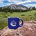 Rico Industries NHL Hockey Vancouver Canucks Royal Speckle 12oz Laser Engraved Campfire Mug
