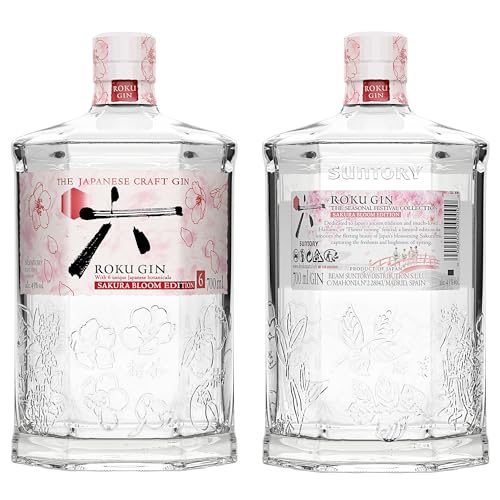 ROKU GIN Sakura Bloom Edition |6 japanische Botanicals | Meisterhaft destilliert in Japan | für einen perfekt erfrischenden Geschmack | 43% Vol | 700ml Einzelflasche