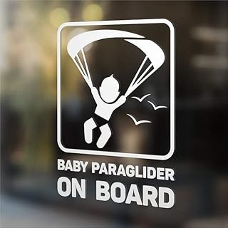 DONL9BAUER - Adhesivo de vinilo para coche con diseño de parapente a bordo de bebé