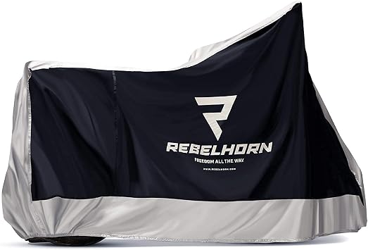 REBELHORN Cover II For Motorcycles Durable Polyester Two Holes to Fix The Chain Profiled Shape Fastening and Welts