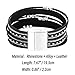 Fesciory Leather Wrap Bracelets for Women, Boho Leopard Multi-Layer Crystal Beads Cuff Bracelet Jewelry (Short Black)