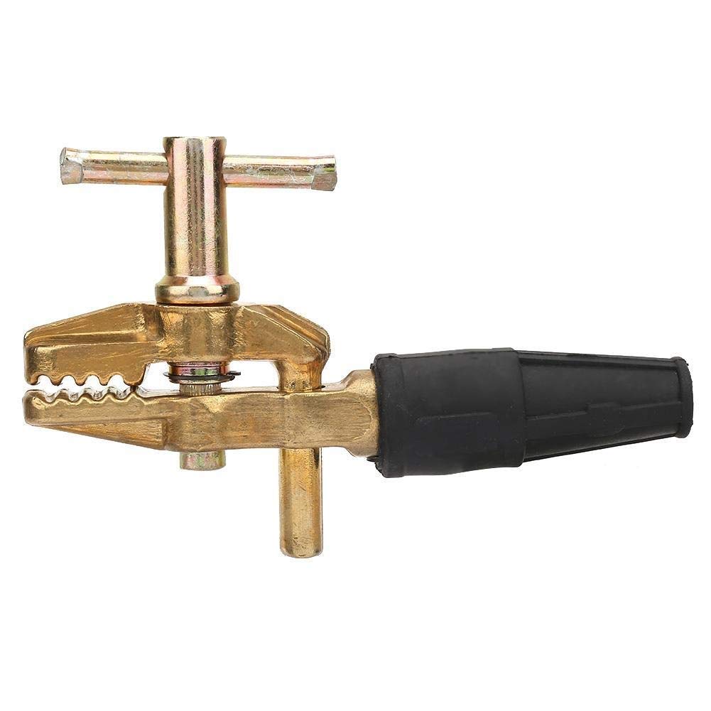 Samfox Messa Terra Morsetto di Messa a Terra Utensili per Saldare con Fermacavo per Saldatura a Terra in Ottone 600A Saldatura Pesante per Saldatrice, Estrazione Dell'olio, Ingegneria Automobilistica