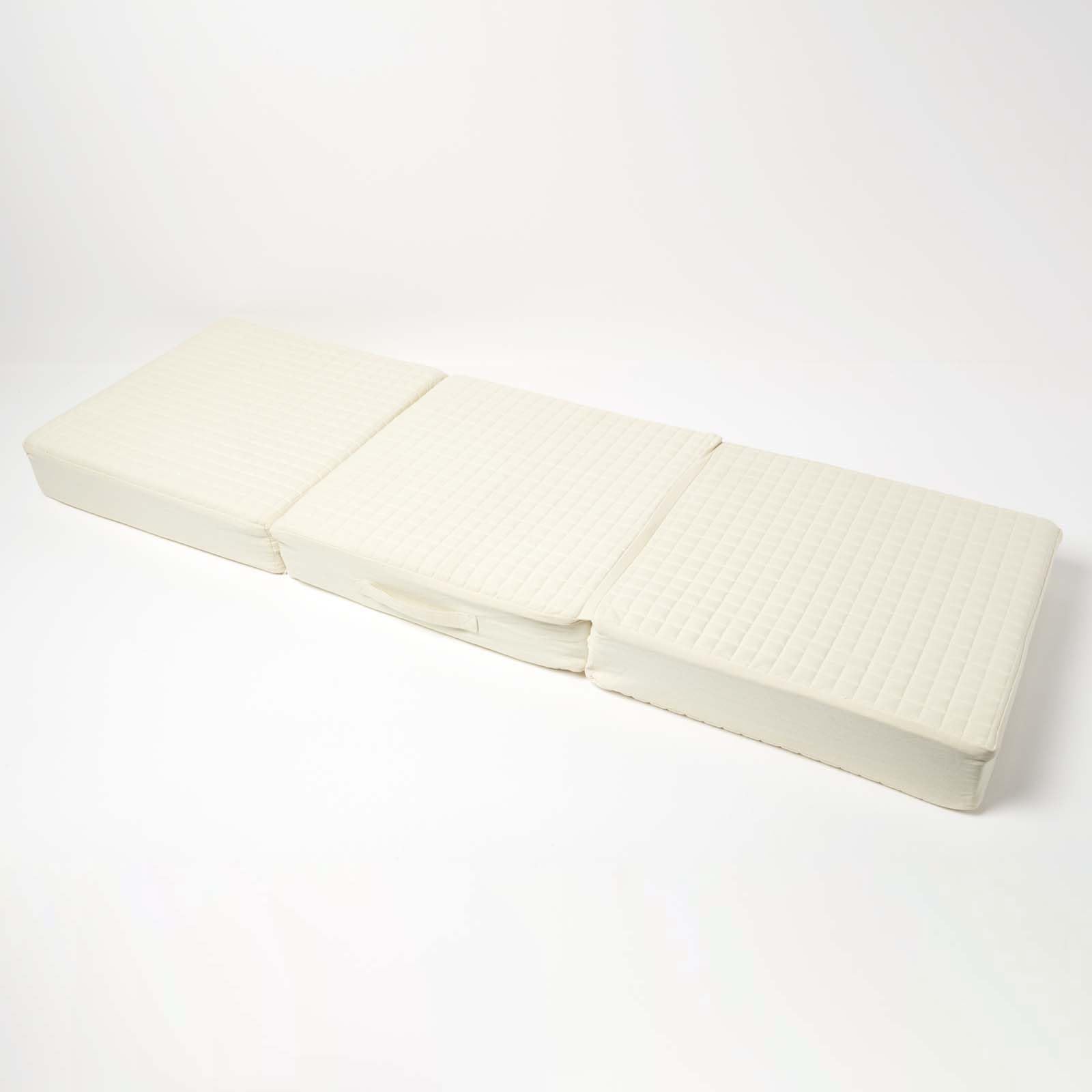 HOMESCAPES Coussin d’Assise pour canapé 3 Places, Coussin rehausseur déhoussable en Coton, Beige, 100 x 50 x 10 cm