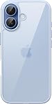 JETech Case for iPhone 17 6.3-Inch, Shockproof Phone Bumper Cover, Solid Color Matte TPU Frame, Anti-Scratch Clear Back (Mist Blue)