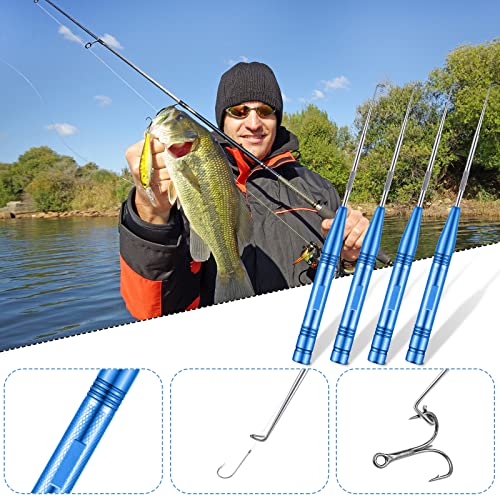 4Pcs Fishing Hook Remover Tool Fishing Hook Quick Removal Device Split Design Fishing Hook Security Extractor Fishhook Disconnect Removal Tool Magnetic Accessories And Equipment For Fishing (Blue) #TOP3