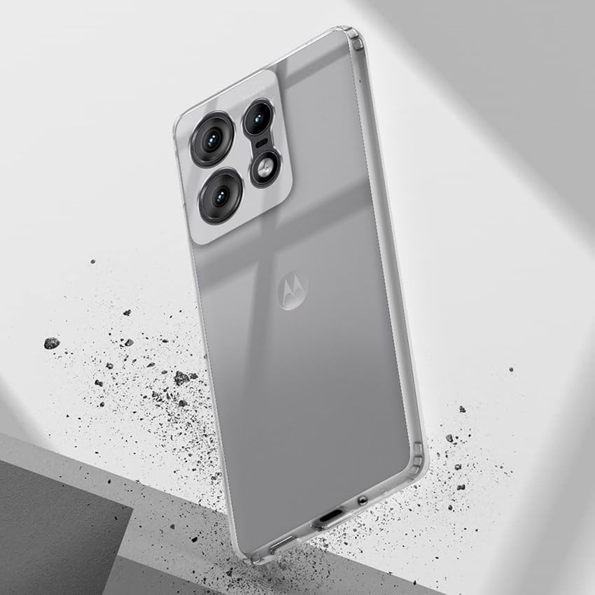 Image of for Moto Edge 50 pro Case,Moto Edge 50 pro Phone Case Clear Transparent TPU Shock-Absorption Flexible Cell Phone Cover for Moto Edge 50 pro - Transparent