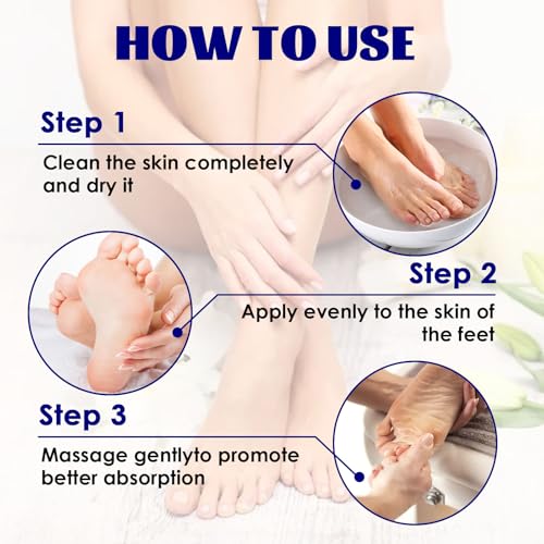 100g Crema Hidratante para Pies, Crema para pies secos y ásperos, Cuidado de los Pie, Nutre y repara los talones, Rápida absorción, Mejora los pies secos y áspero - imagen 6