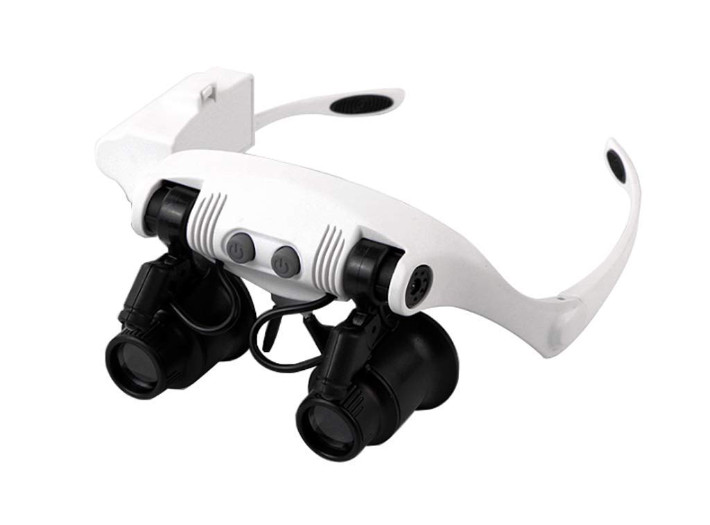 Educational Hobby Magnifiers, Head Repair with Led Light Hd Identification 20 Times Magnifyingrror