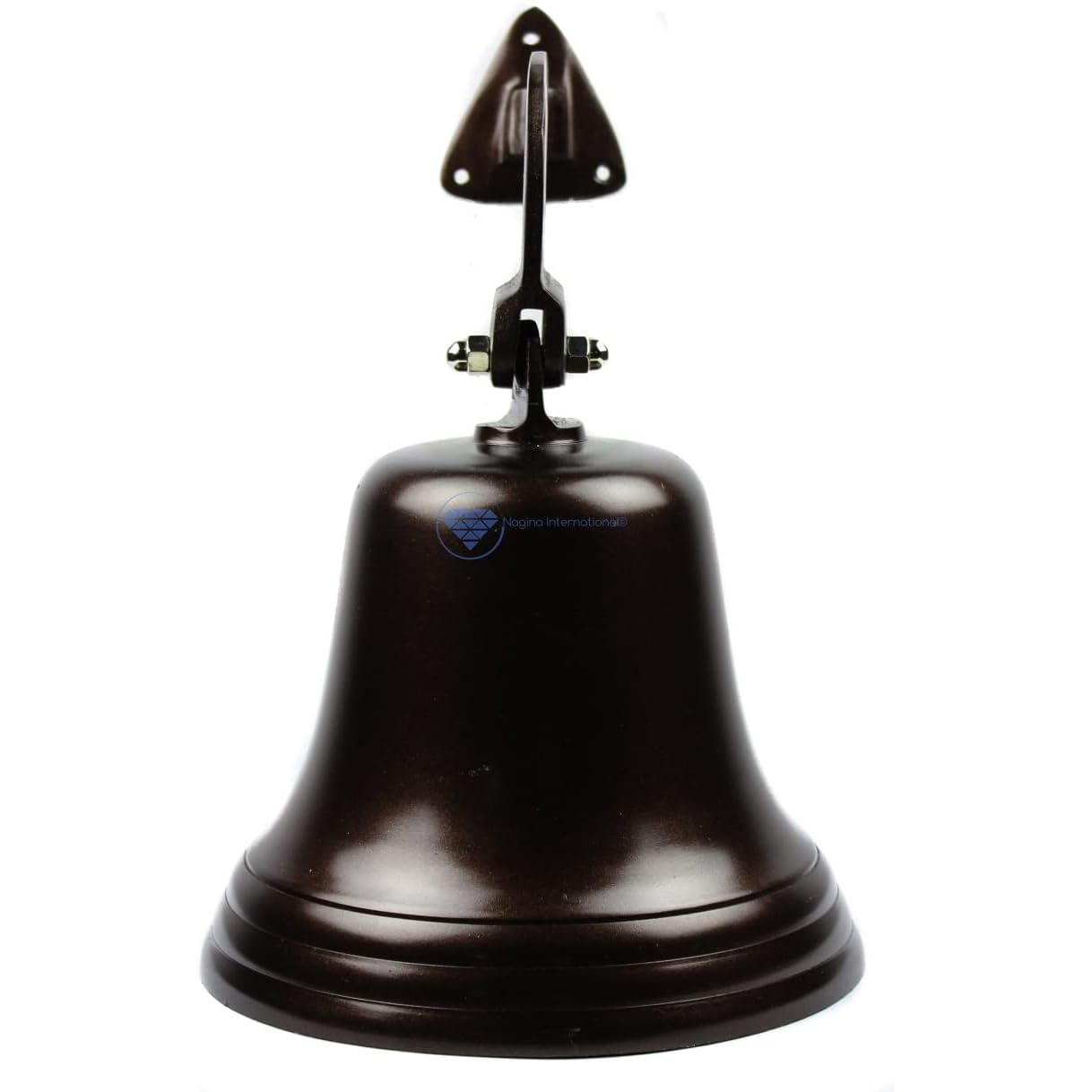 Nagina International Navy'S Nautical Ship'S Aluminum Cast Premium Bell | Nursery Decor Gifts (11 Inches, Brown)