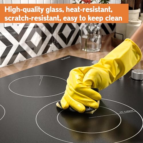 Image of Karinear 36 Inch Electric Cooktop, Knob Control Ceramic Stovetop, 220-240V