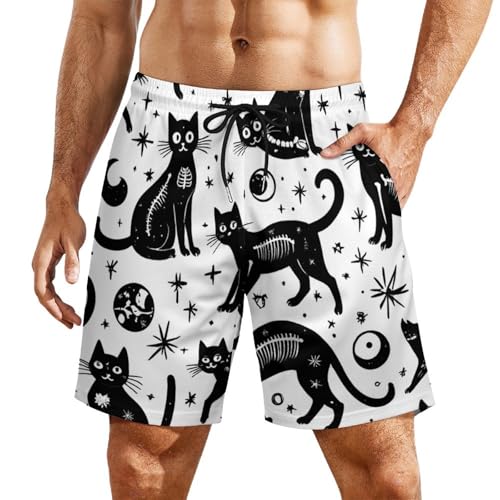Mens Quick Dry Swim Trunks Cool Beach Shorts with Waist Drawstring for Surfing