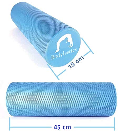 Image of Bodylastics Foam Roller (45 x 15 cms) for Deep Tissue Massage, Relief from Sore Muscles Pain, Pre & Post Exercise Fitness Workout Sessions