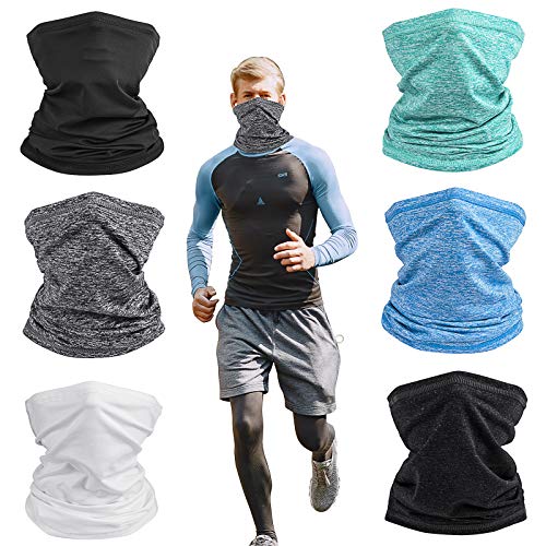 Balaclava Neck Gaiter Face Scarf Cover 6 PCS Mixture Colors Headwear Bandana