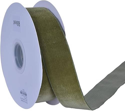 Ribest Cinta de terciopelo de musgo de 1 12 pulgadas por carrete de 10 yardas para decoración de envoltura de regalos de manualidades