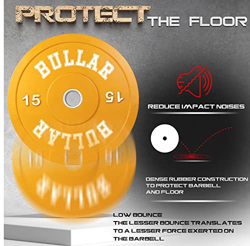 Image of BULLAR Olympic Color Rubber Bumper Plates Weightlifting Gym spare plates (10 KG SET (5KGX2))