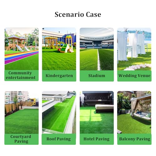 Tappeto di Erba Artificiale Realistico 50x700 cm - Tappeto in Erba Sintetica per Interni/Esterni, Ideale per Giardini, patii e Aree Gioco - Soluzione di Erba Verde Facile da Pulire