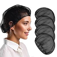 Nogeqi 4 Stück Elastische Haarnetz Küche, Elastische Kochmütze Damen Unisex, Einstellbar Haarnetze Koch Mütze zum Schlafen Hair Net Wiederverwendbar Waschbar für Werkstatt Hut Herren
