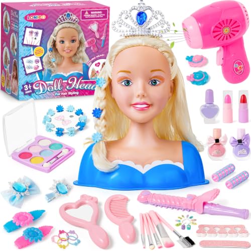 Juguetes de maquillaje y peluquería accesorios para niñas de 3 a 6 años set 52pcs