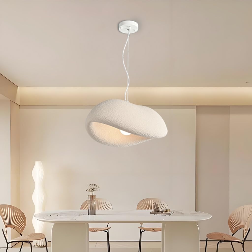 Japón Wabi Sabi Estilo Lámpara Colgante E27 Polietileno Material Lámparas Colgantes Moderna Creativa Ajustable Altura Colgante Luces Adecuadas Para Sala De Estar Comedor Cocina(Blaiken Brown,60c