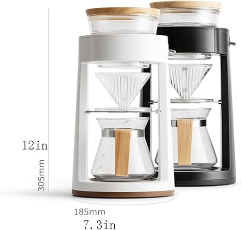 Miniatura 2 de JITEM Cafetera Gotero de vidrio Cafetera Manual para el hogar Café de goteo elaborado a mano con filtro Cafetera de mesa para café o té