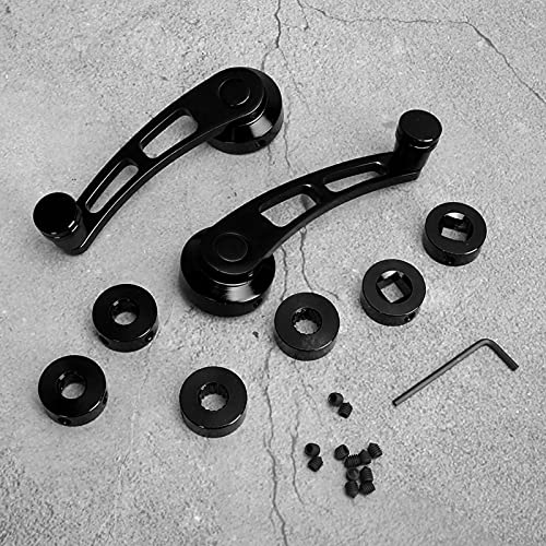 Keenso Window Riser, Window Winder Crank, Alloy Window Handle Riser Winder Crank for Classic Car Door Handles (Black)