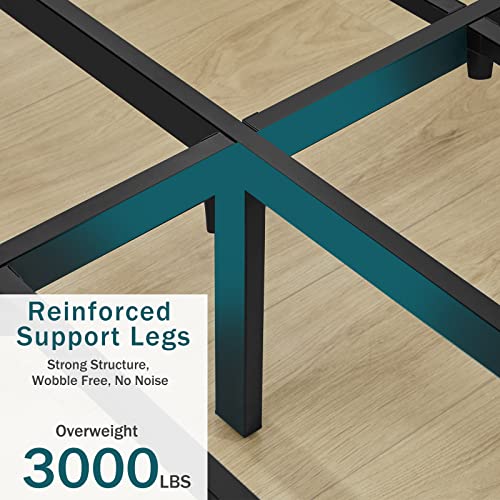 Greenforest Full Size Bed Frame Quick Lock Heavy Duty Metal Platform And Full Size Bed Frame With Headboard #TOP7