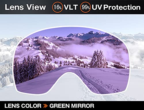 Lente de repuesto gafas de nieve Smith Vice espejo ZERO TECH BASE 2