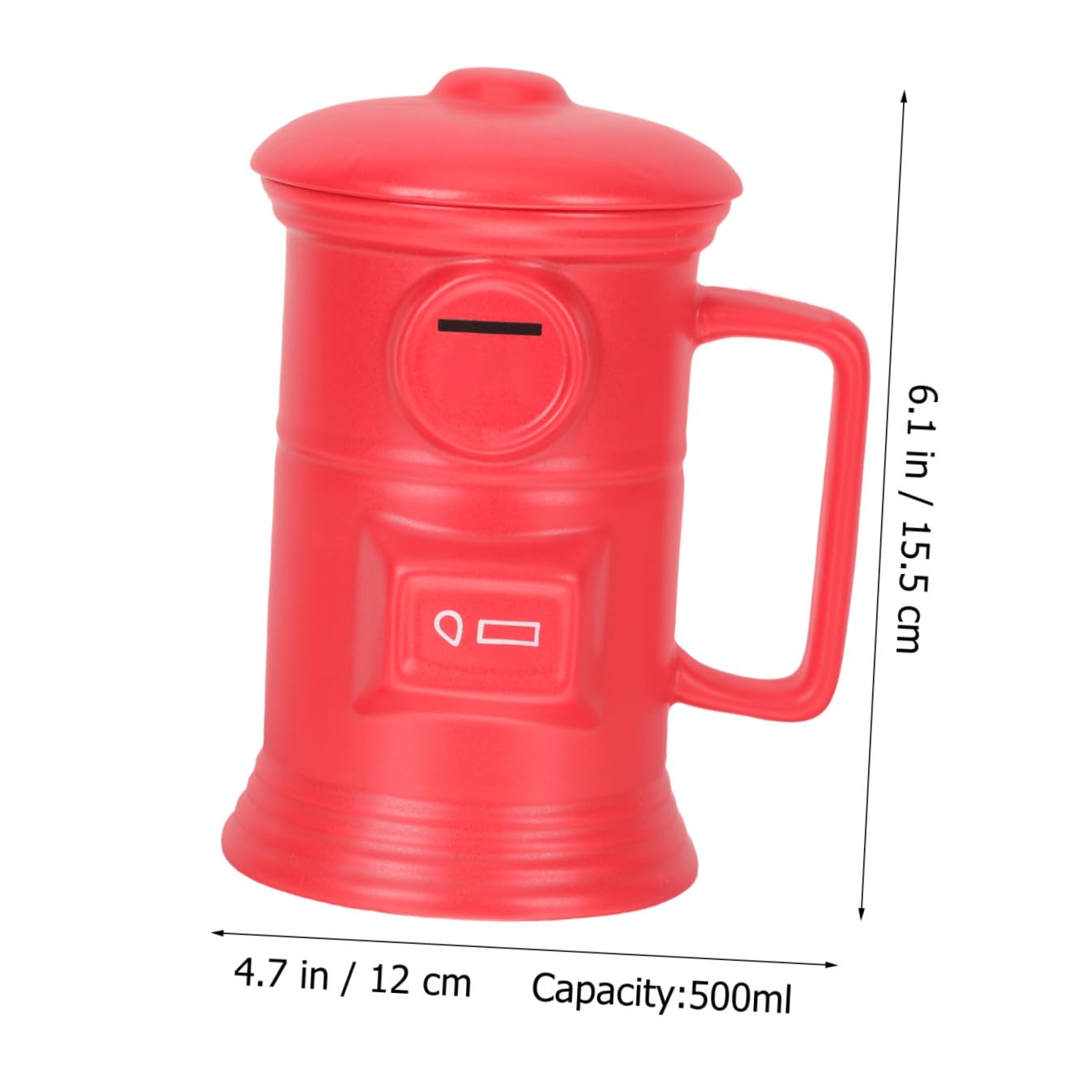 Taza De Buzón Retro De Cerámica Taza De Agua Hogar Con Asa Para Café o Té Obsequio De Inauguración Casa